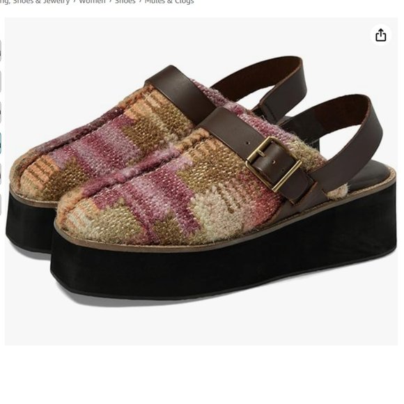FREE PEOPLE Astrid Platform Mules / Mulberry SZ 8.5 - Picture 1 of 3